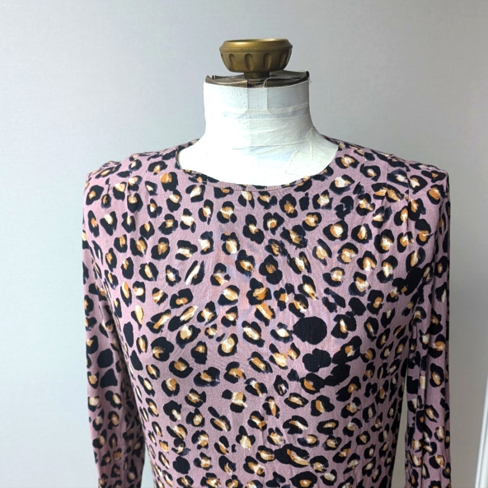 H & M Mauve/Purple Leopard Print Dress